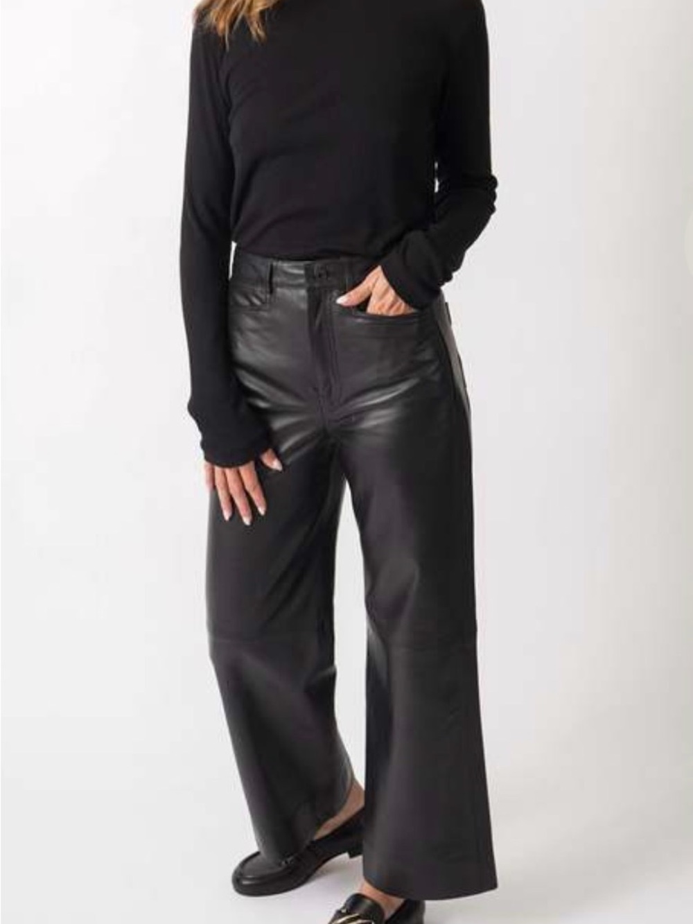 Proenza Schouler White Label - Black Leather Pants
